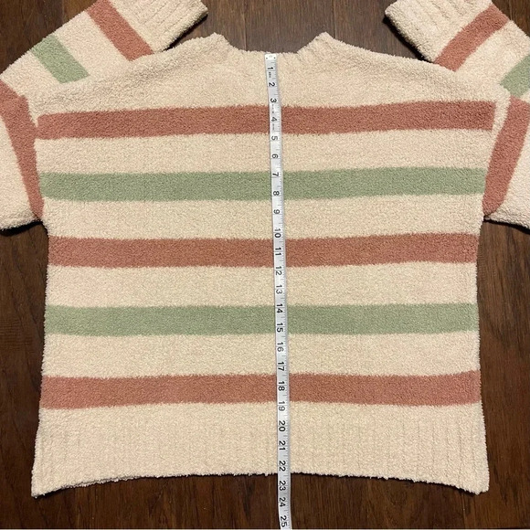 Thread & Supply Cozy Soft Striped Ribbed Crewneck Sweater Boho - Picture 6 of 9